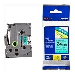 BROTHER CINTA ROTULADORA LAMINADA TEXTO NEGRO SOBRE VERDE - 24MMX8M