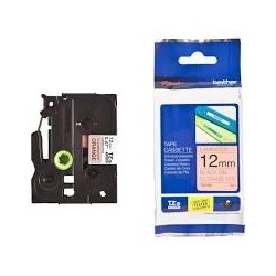 BROTHER CINTA ROTULADORA LAMINADA TEXTO NEGRO SOBRE NARANJA FLUOR - 12MMX5M