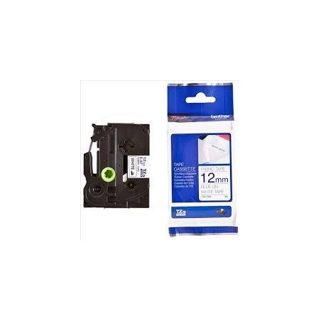 BROTHER CINTA ROTULADORA ESPECIAL TEXTIL TEXTO AZUL SOBRE BLANCO - 12MMX3M