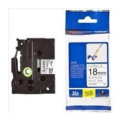 BROTHER CINTA ROTULADORA LAMINADA FLEXIBLE TEXTO NEGRO SOBRE BLANCO - 18MMX8M