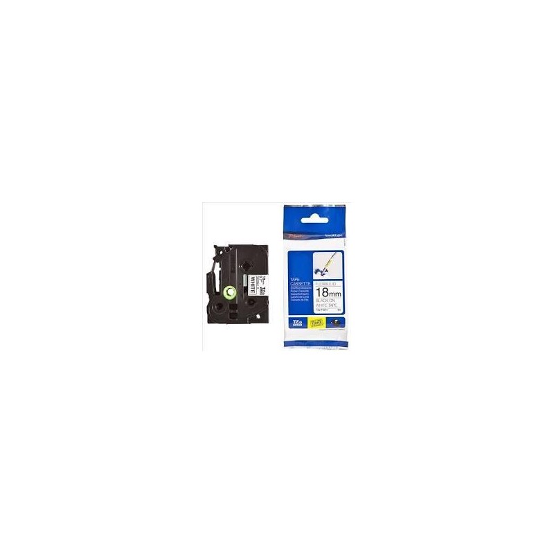 BROTHER CINTA ROTULADORA LAMINADA FLEXIBLE TEXTO NEGRO SOBRE BLANCO - 18MMX8M