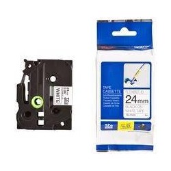 BROTHER CINTA ROTULADORA LAMINADA FLEXIBLE TEXTO NEGRO SOBRE BLANCO - 24MMX8M