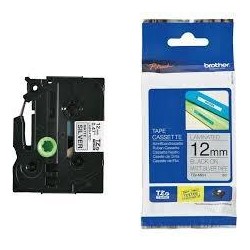 BROTHER CINTA ROTULADORA LAMINADA TEXTO NEGRO SOBRE PLATA MATE - 12MMX8M
