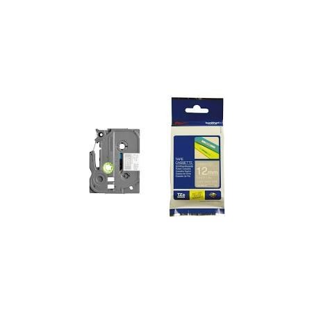 BROTHER CINTA ROTULADORA LAMINADA MATE TEXTO BLANCO SOBRE GRIS CLARO - 12MMX5M