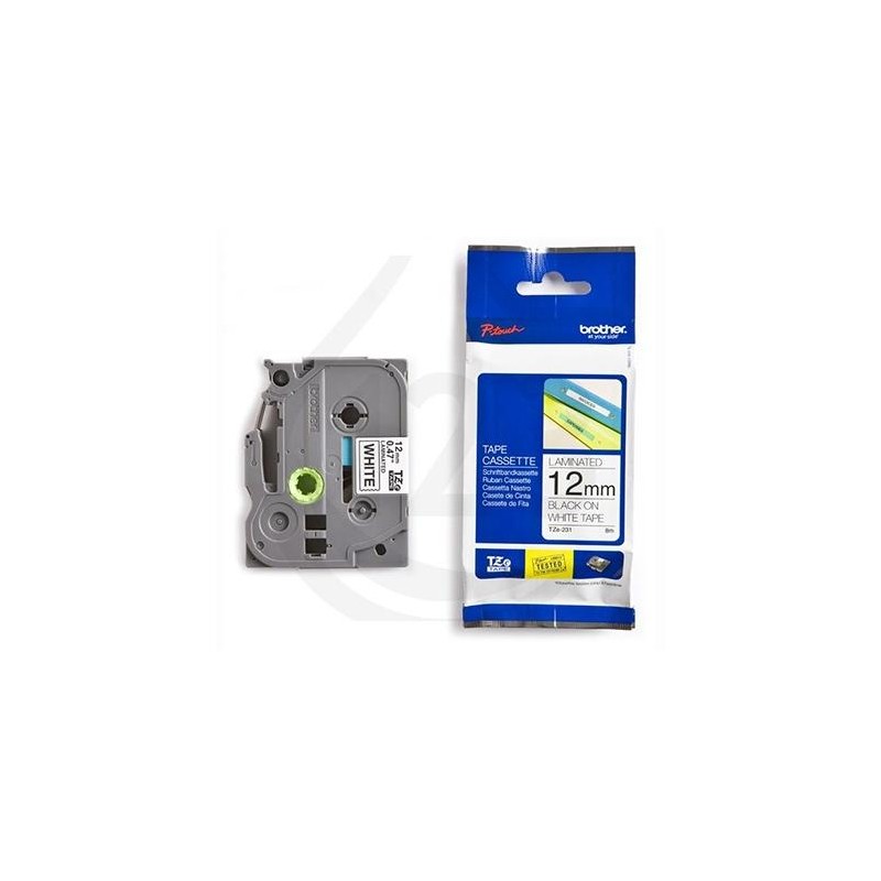 BROTHER CINTA ROTULADORA LAMINADA SUPER ADHESIVA TEXTO NEGRO SOBRE TRANSPARENTE - 18MMX8M