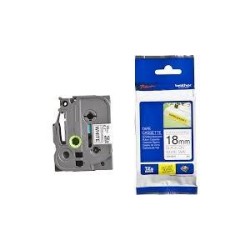 BROTHER CINTA ROTULADORA LAMINADA SUPER ADHESIVA TEXTO NEGRO SOBRE BLANCO - 18MMX8M