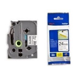 BROTHER CINTA ROTULADORA LAMINADA SUPER ADHESIVA TEXTO NEGRO SOBRE BLANCO - 24MMX8M