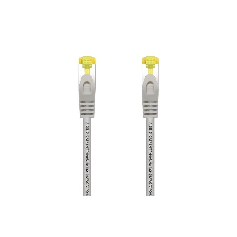 AISENS CABLE DE RED LATIGUILLO RJ45 LSZH CAT.7 600MHZ S/FTP PIMF AWG26 GRIS 1,0M