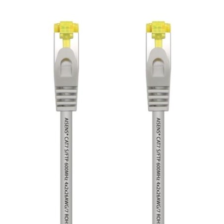 AISENS CABLE DE RED LATIGUILLO RJ45 LSZH CAT.7 600MHZ S/FTP PIMF AWG26 GRIS 1,0M