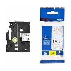 BROTHER CINTA ROTULADORA LAMINADA DE SEGURIDAD TEXTO NEGRO SOBRE BLANCO - 18MMX8M