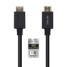 AISENS CABLE HDMI V2.1 PREMIUM ALTA VELOCIDAD HEC 8K@60HZ 48GBPS A/M - A/M NEGRO 1,0M