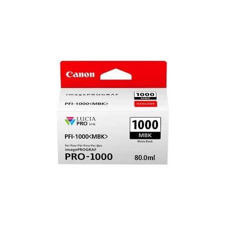 CANON TINTA NEGRO MATE IMAGEPROGRAF PRO 1000 - PFI 1000MBK