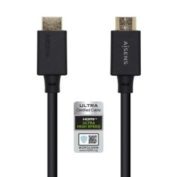 AISENS CABLE HDMI V2.1 PREMIUM ALTA VELOCIDAD HEC 8K@60HZ 48GBPS A/M - A/M NEGRO 3,0M