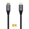 AISENS CABLE HDMI V2.1 PREMIUM ALTA VELOCIDAD HEC 8K@60HZ 48GBPS A/M - A/M GRIS/NEGRO 0,5M