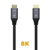 AISENS CABLE HDMI V2.1 PREMIUM ALTA VELOCIDAD HEC 8K@60HZ 48GBPS A/M - A/M GRIS/NEGRO 1,5M