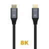 AISENS CABLE HDMI V2.1 PREMIUM ALTA VELOCIDAD HEC 8K@60HZ 48GBPS A/M - A/M GRIS/NEGRO 2,0 M