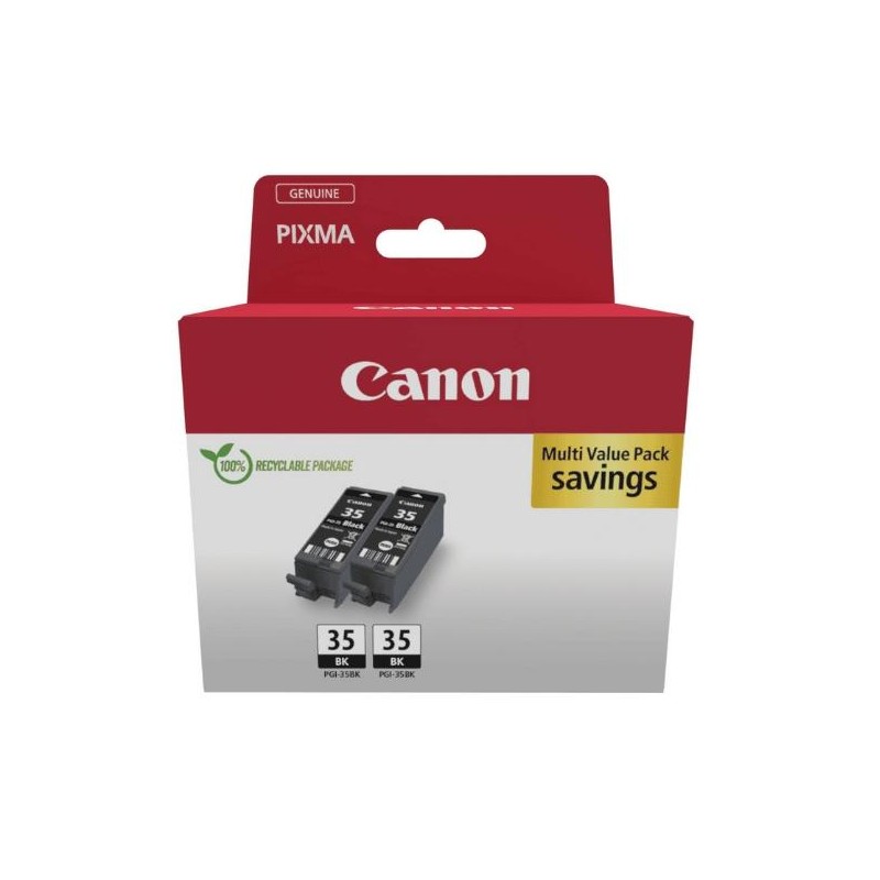 CANON TINTA TWIN PACK NEGRO PARA PIXMA IP 100/110 - TR 150 - PGI 35BK (PACK 2)
