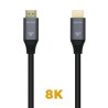 AISENS CABLE HDMI V2.1 PREMIUM ALTA VELOCIDAD HEC 8K@60HZ 48GBPS A/M - A/M GRIS/NEGRO 3,0 M