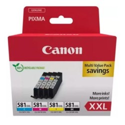 CANON TINTA ECOPACK BK +C/M/Y - PIXMA TS 6251/6350/6351/705/8252/8350/8351/8352/9550/9551- CLI 581XXL