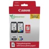 CANON TINTA ECOPACK BK+ C / M / Y + 50H PAPEL FOTOGRÁFICO 10X15 PARA PIXMA IP 2850 - MG 2450/2550 - TR 4550/4551 - PG 545 + CL 5