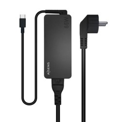 AISENS CARGADOR 65W, 1XUSB-C PD3.0, NEGRO 1,8 M