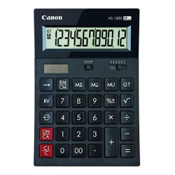 CANON CALCULADORA AS-1200 ALIMENTACION DUAL (SOLAR Y PILAS)
