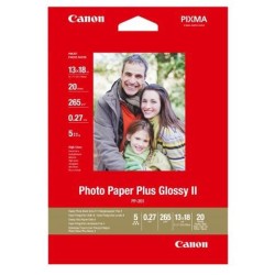 CANON PAPEL INKJET FOTOGRÁFICO GLOSSY II - BLANCO - 13X18CM - 260GR/M² - 20 HOJAS