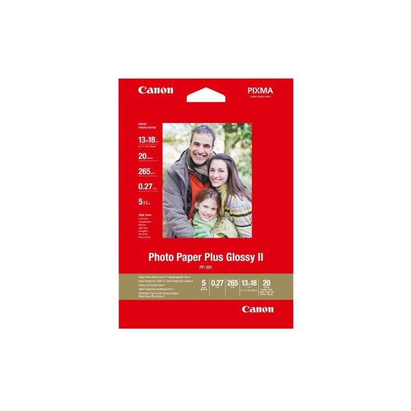 CANON PAPEL INKJET FOTOGRÁFICO GLOSSY II - BLANCO - 13X18CM - 260GR/M² - 20 HOJAS