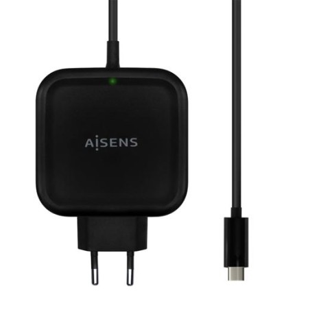 AISENS CARGADOR 65W, 1XUSB-C PD3.0, QC3.0, NEGRO 1,2 M