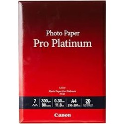 CANON PAPEL FOTOGRÁFICO PRO PLATINUM PT-101 - A4 21X29,7CM - 300GR -20 HOJAS