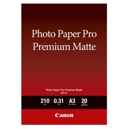 CANON PAPEL FOTOGRAFICO PRO PREMIUM MATTE PM-101 - A3 29,7X42CM - 210GR. - 20 HOJAS
