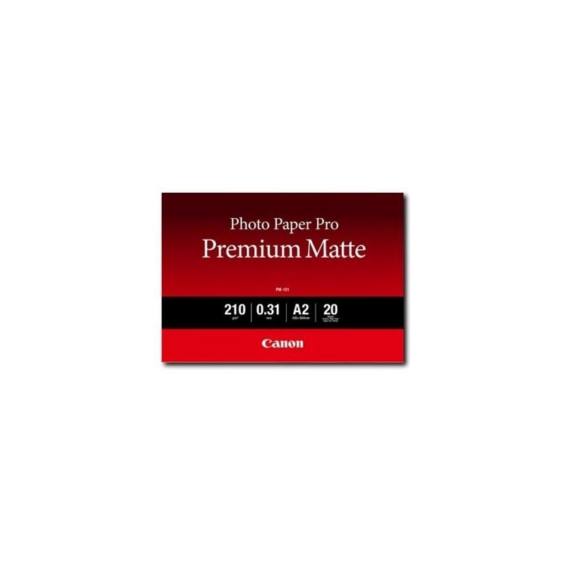 CANON PAPEL FOTOGRAFICO PRO PREMIUM MATTE - PM-101 - A2 - 210GR - 20 HOJAS