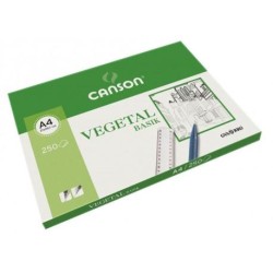 CANSON CAJA DE LÁMINAS VEGETAL BASIK 250 HOJAS 90GR 21X29,7CM
