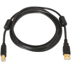 AISENS CABLE USB 2.0 IMPRESORA ALTA CALIDAD CON FERRITA TIPO A/M - B/M NEGRO 2,0M