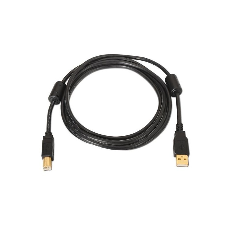 AISENS CABLE USB 2.0 IMPRESORA ALTA CALIDAD CON FERRITA TIPO A/M - B/M NEGRO 2,0M