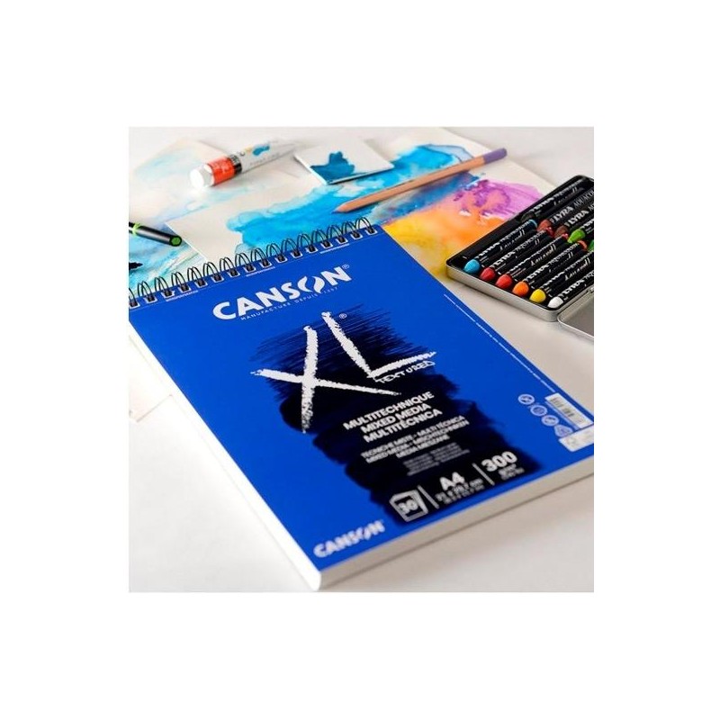 CANSON BLOC DIBUJO XL MIXED MEDIA TEXTURED 30H A4 BLANCO