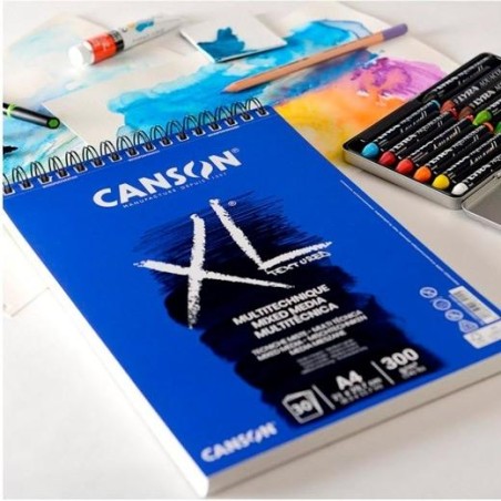 CANSON BLOC DIBUJO XL MIXED MEDIA TEXTURED 30H A4 BLANCO