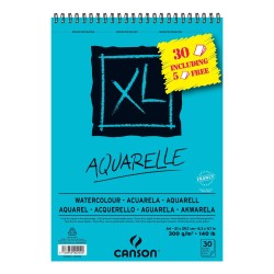 CANSON BLOC ACUARELA AQUARELLE FINO XL ESPIRAL 25 + 5(GRATIS) HOJAS 300GR 21X29,7CM -