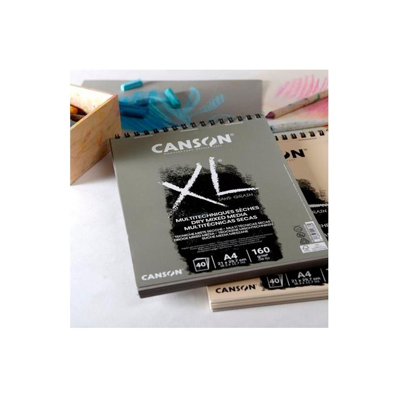 CANSON BLOC DIBUJO XL SAND GRAIN 40H A4 NATURAL