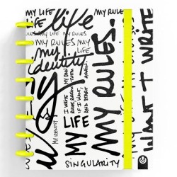 CARCHIVO CUADERNO INGENIOX EDIT MY LIFE A5 80H 100GR RAYAS AMARILLO NEÓN