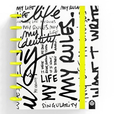 CARCHIVO CUADERNO INGENIOX EDIT MY LIFE A5 80H 100GR RAYAS AMARILLO NEÓN