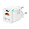 AISENS CARGADOR GAN 30W, 1XUSB-C PD3.0 QC4.0, 1XUSB-A QC3.0, BLANCO