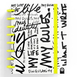 CARCHIVO CUADERNO INGENIOX EDIT MY LIFE A5 80H 100GR CUADRÍCULA AMARILLO NEÓN
