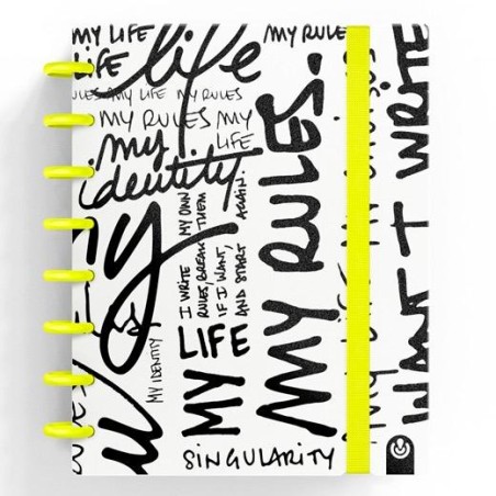 CARCHIVO CUADERNO INGENIOX EDIT MY LIFE A5 80H 100GR CUADRÍCULA AMARILLO NEÓN