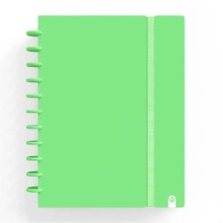 CARCHIVO CUADERNO INGENIOX FOAM ESPIRAL A4 80H 100GR CUADRÍCULA 5X5 TAPAS PP SEMI-RÍGIDO CIERRE C/GOMA VERDE PASTEL