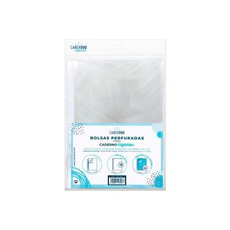 CARCHIVO FUNDAS INGENIOX A4 EXTRAÍBLES PP CRISTAL REFORZADO -PACK 5U-