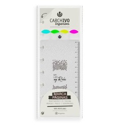 CARCHIVO MARCAPÁGINAS INGENIOX EXTRAÍBLES 4 POSICIONES POLIPROPILENO NEON