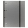 CARCHIVO CARPETA ANILLAS 4X35MM CARPEBLOCK METAL C/RECAMBIO 100H A4 90GR 1 BANDA COLOR CARTÓN PLASTIFICADO GRIS