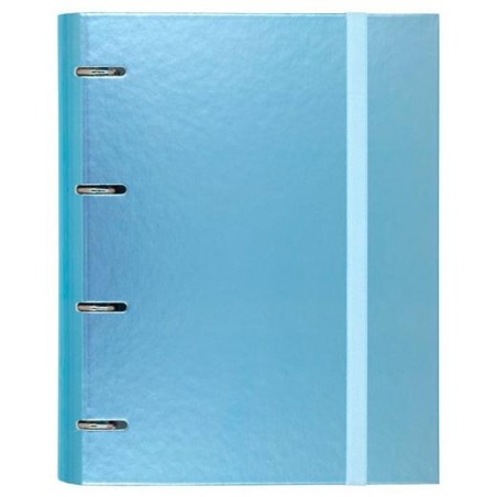 CARCHIVO CARPETA ANILLAS 4X35MM CARPEBLOCK METAL C/RECAMBIO 100H A4 90GR 1 BANDA COLOR CARTÓN PLASTIFICADO AZUL