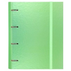 CARCHIVO CARPETA ANILLAS 4X35MM CARPEBLOCK METAL C/RECAMBIO 100H A4 90GR 1 BANDA COLOR CARTÓN PLASTIFICADO VERDE